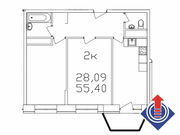 Апрелевка, 2-х комнатная квартира, ул. Жасминовая д.8 к8, 4430101 руб.