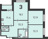 Москва, 3-х комнатная квартира, ул. Полярная д.дом 3, этаж 5, кв. 101, 17174080 руб.