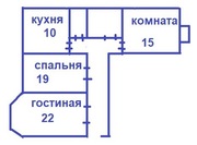 Москва, 3-х комнатная квартира, Новоподмосковный 3-й пер. д.4, 65000 руб.