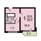 Одинцово, 1-но комнатная квартира, Можайское ш. д.34, 5300000 руб.