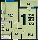 Москва, 1-но комнатная квартира, 6-я Нововатутинская улица д.3к2, 8500000 руб.