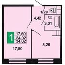 Москва, 1-но комнатная квартира, Борисоглебская слобода д.1, 3750000 руб.