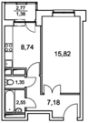 Пироговский, 1-но комнатная квартира, ул. Советская д.7, 3480000 руб.