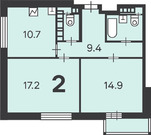 Москва, 2-х комнатная квартира, 16-я Парковая улица д.12, 17023000 руб.