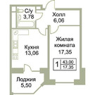 Раменское, 1-но комнатная квартира, ул. Крымская д.д.12, 7 200 000 руб.