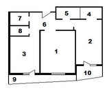 Одинцово, 2-х комнатная квартира, Маршала Крылова б-р. д.25А, 10299900 руб.