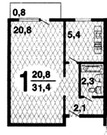 Москва, 1-но комнатная квартира, Балаклавский пр-кт. д.4к3, 34000 руб.