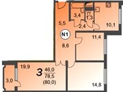 Мытищи, 3-х комнатная квартира, Борисовка д.24, 5900000 руб.