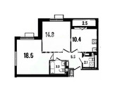 Москва, 2-х комнатная квартира, ул. Юных Ленинцев д.99/1, 16300000 руб.