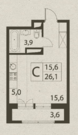 Москва, 1-но комнатная квартира, Каширское ш. д.130, 2472000 руб.