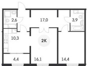 Москва, 2-х комнатная квартира, ул. Ярцевская д.24 к1, 14000000 руб.