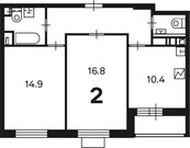 Москва, 2-х комнатная квартира, Шокальского проезд д.28Ак1, 15348480 руб.