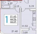 Долгопрудный, 1-но комнатная квартира, Ракетостроителей д.3 к1, 4700000 руб.