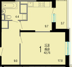 Балашиха, 1-но комнатная квартира, ул. Демин луг д.дом 6/5, 3900000 руб.