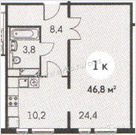 Москва, 1-но комнатная квартира, Варшавское ш. д.141 к12, 8500000 руб.