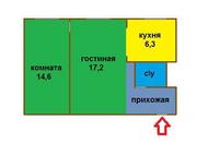 Барыбино, 2-х комнатная квартира, Южная д.11, 2450000 руб.