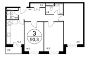 Видное, 3-х комнатная квартира, Ольховая д.1, 9300000 руб.