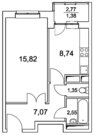 Пироговский, 1-но комнатная квартира, ул. Советская д.7, 3487000 руб.