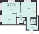 Москва, 2-х комнатная квартира, Сиреневый б-р. д.4с12, 18718157 руб.
