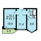 Москва, 2-х комнатная квартира, ул. Милашенкова д.3к1, 14800000 руб.