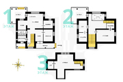 3-х этажный дом 250 м2 на 15 сотках ИЖС в д. Софьино, 26000000 руб.