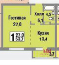 Москва, 1-но комнатная квартира, улица Татьянин Парк д.17к1, 17300000 руб.