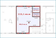 Помещение 113 кв.м в тоц в центре Красногорска, 6 км от МКАД, 6786000 руб.